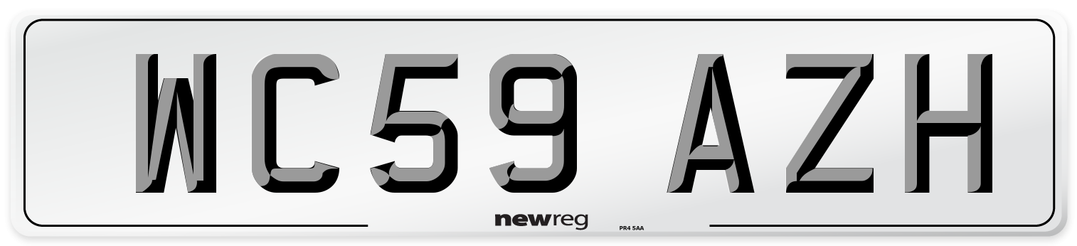 WC59 AZH Number Plate from New Reg